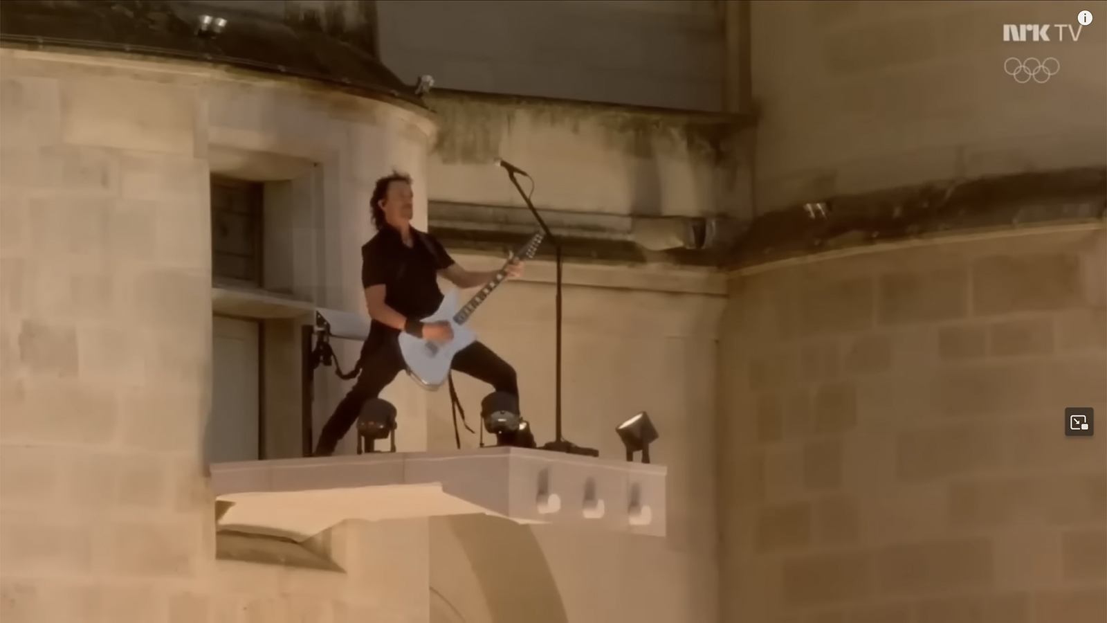 Gojira's Joe Duplantier using an EverTune bridge on a custom ESP instrument