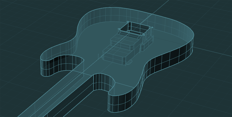 F Model Guitar Cavity CAD