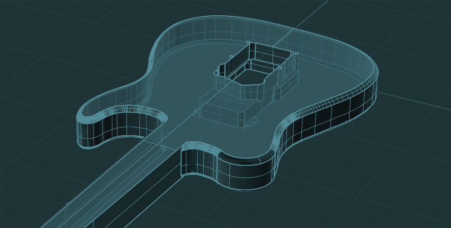 T Model Guitar Cavity CAD