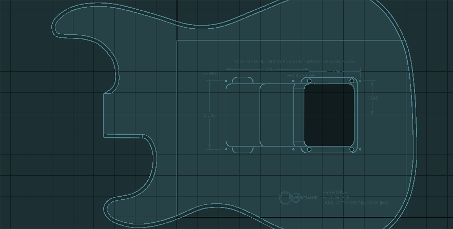 F7 Model Guitar Cavity CAD