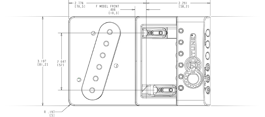 F and T overall dimensions