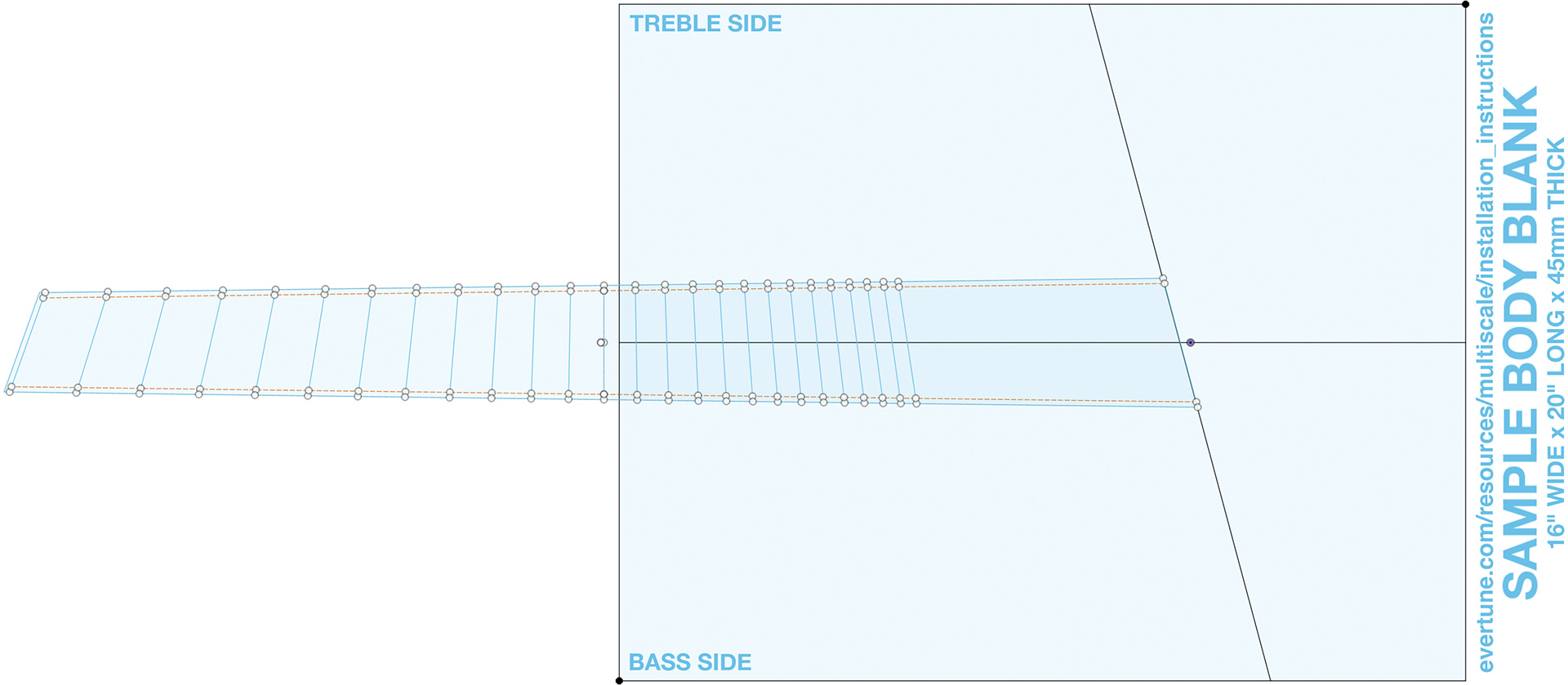 Connect a diagonal line between them at the bridge position