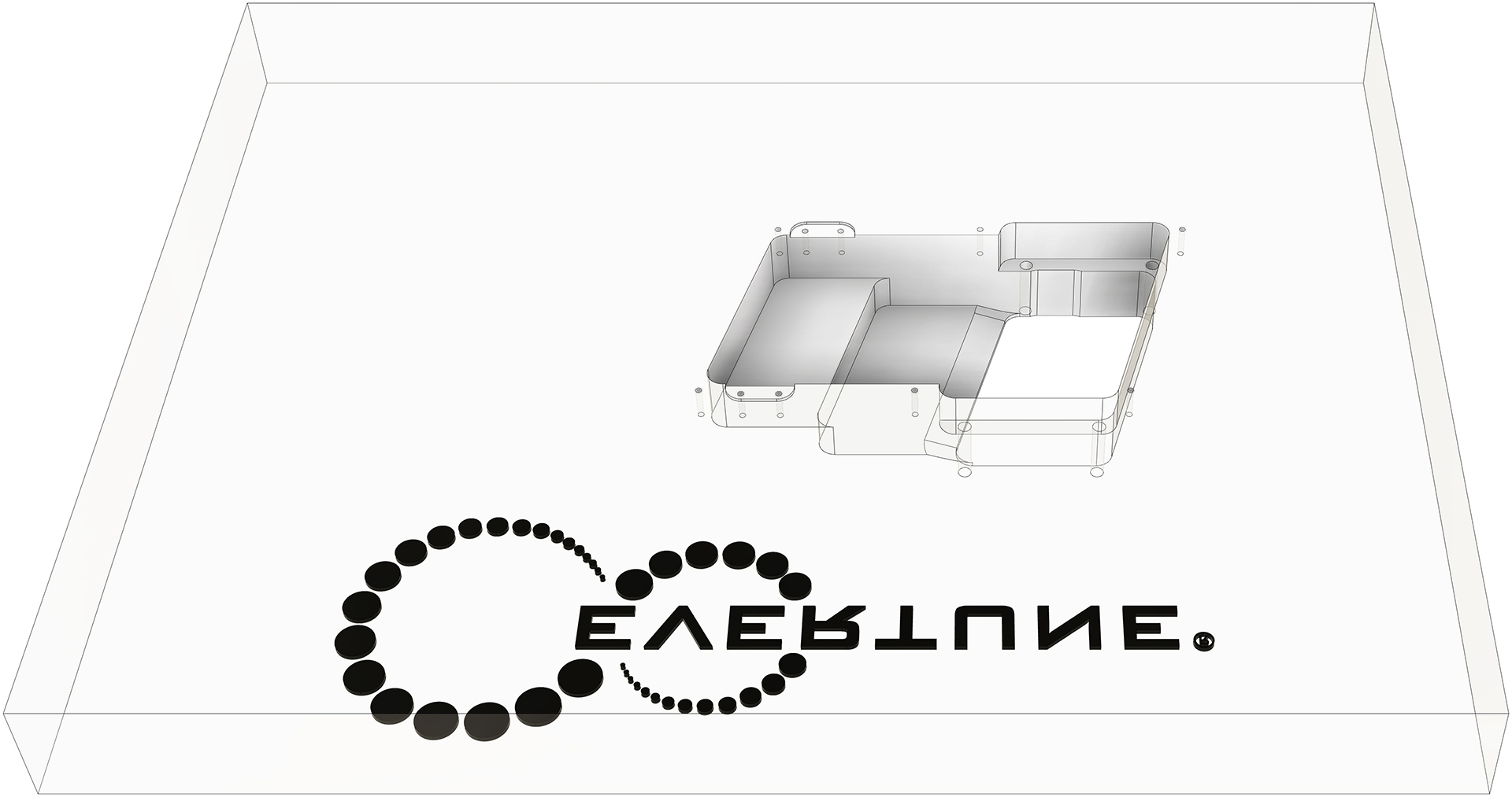 6 Pilot Holes for Backplate -- Transparent view