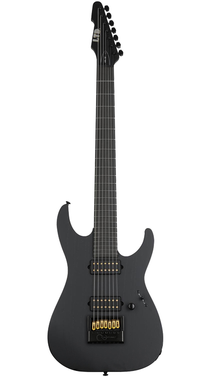 ESP LTD AW-7B Alex Wade Signature • Open Grain Black Satin • EverTune AfterMarket Upgrade