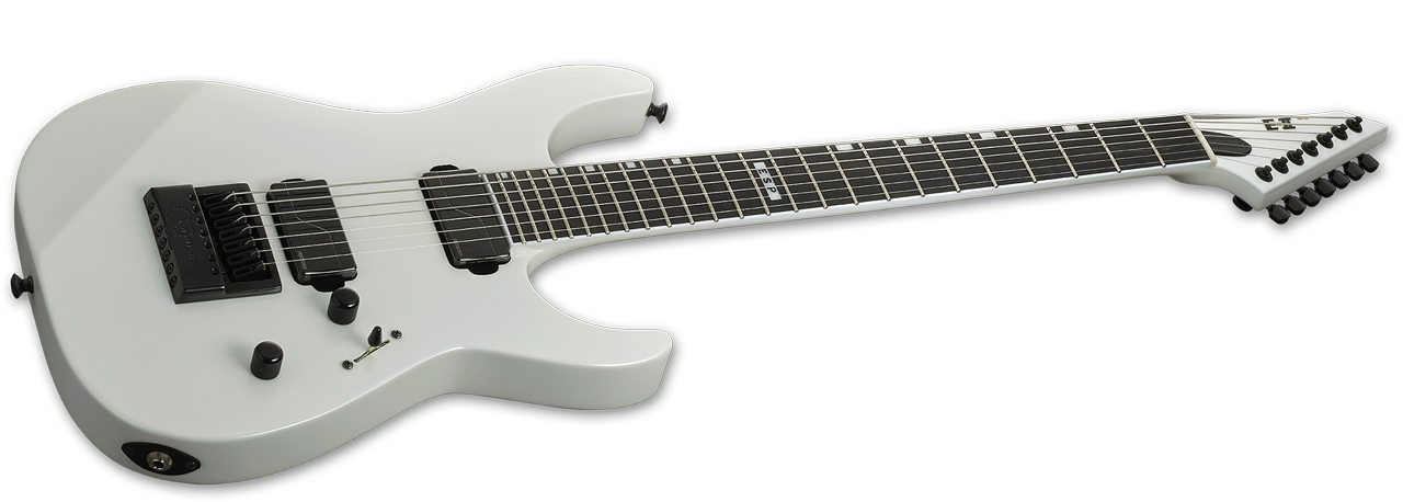 ESP E-II M-II 7B Baritone EverTune • Pearl White • Made In Japan