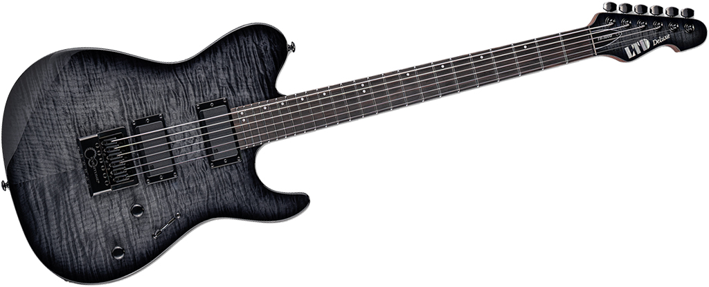 ESP LTD Deluxe TH-1000 EverTune &bull; See Thru Black Sunburst