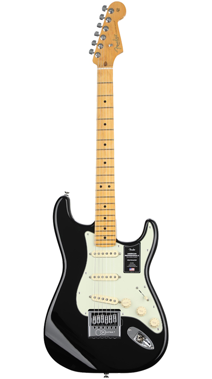 Fender American Professional II Stratocaster • Black w/ Maple (SSS) • EverTune AfterMarket Upgrade