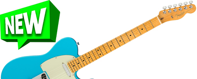 Fender American Professional II Telecaster • Miami Blue w/ Maple  • EverTune AfterMarket Upgrade