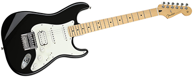 Fender Player Series STRATOCASTER HSS • Black with Maple Fingerboard • EverTune AfterMarket Upgrade