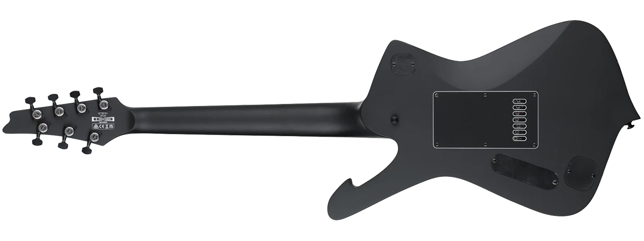 Ibanez Iron Label Iceman ICTB721 • Black Flat • EverTune AfterMarket Upgrade