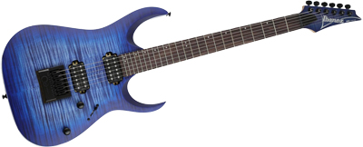 Ibanez RGA42FM • Blue Lagoon Burst Flat • EverTune AfterMarket Upgrade