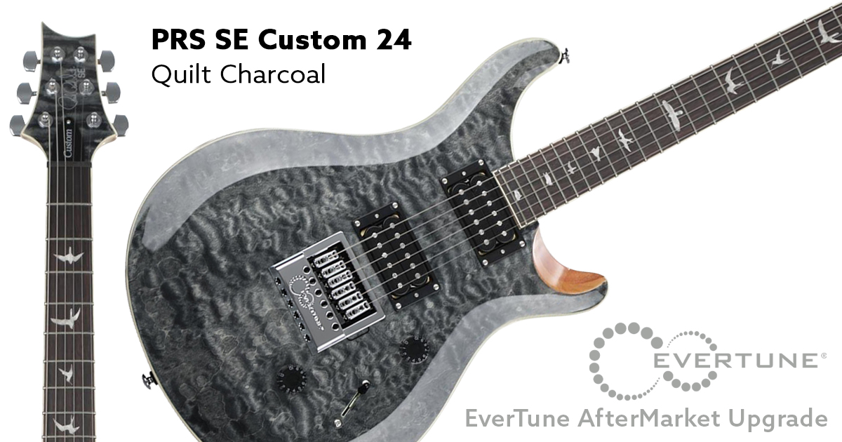 PRS SE Custom 24 • Quilt Charcoal • EverTune AfterMarket Upgrade