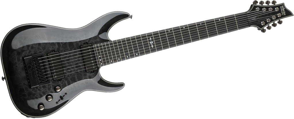 Schecter  Hellraiser Hybrid C-8 • Trans Black Burst • EverTune AfterMarket Upgrade