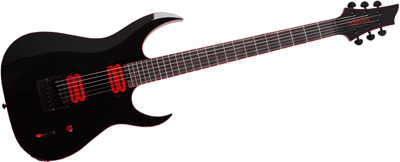 Schecter Sunset-6 ET Red Dawn EX Baritone &bull; Gloss Black