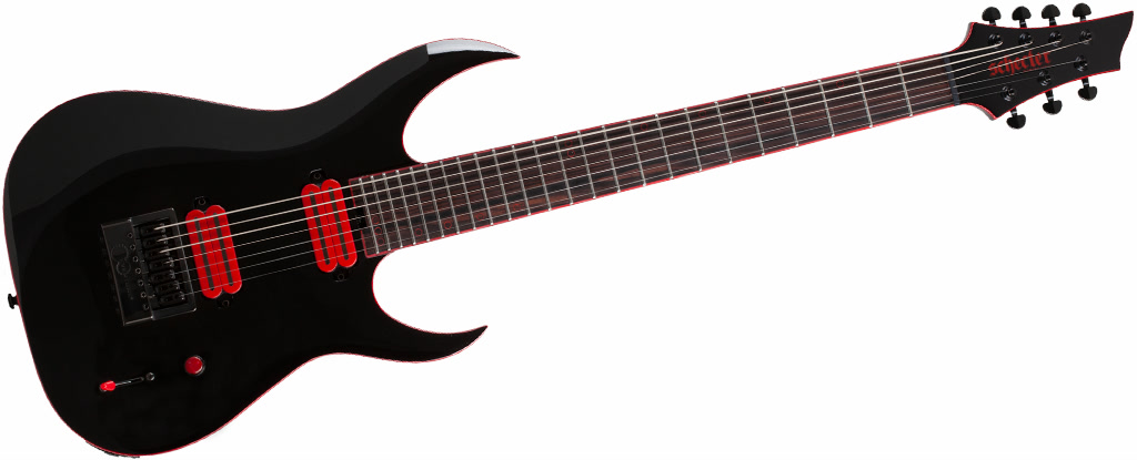 Schecter Sunset-7 ET Red Dawn Baritone &bull; Gloss Black
