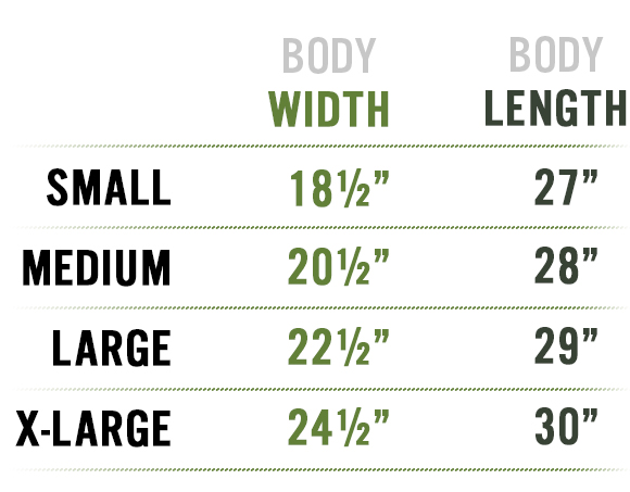 T-Shirt Sizing