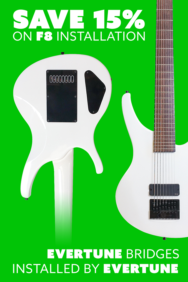 Ibanez RG8 • White • EverTune Aftermarket Upgrade