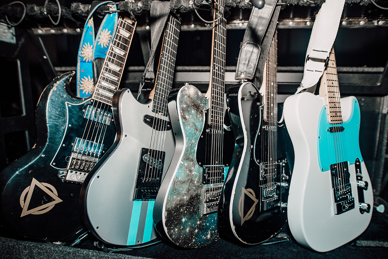 Enter Shikari's arsenal of EverTune equipped guitars