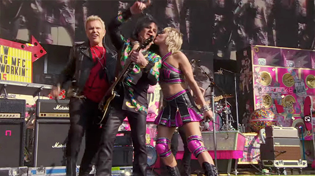 Steve Stevens at the 2021 Super Bowl 'TikTok Tailgate' Performance w/ Billy Idol and Miley Cyrus